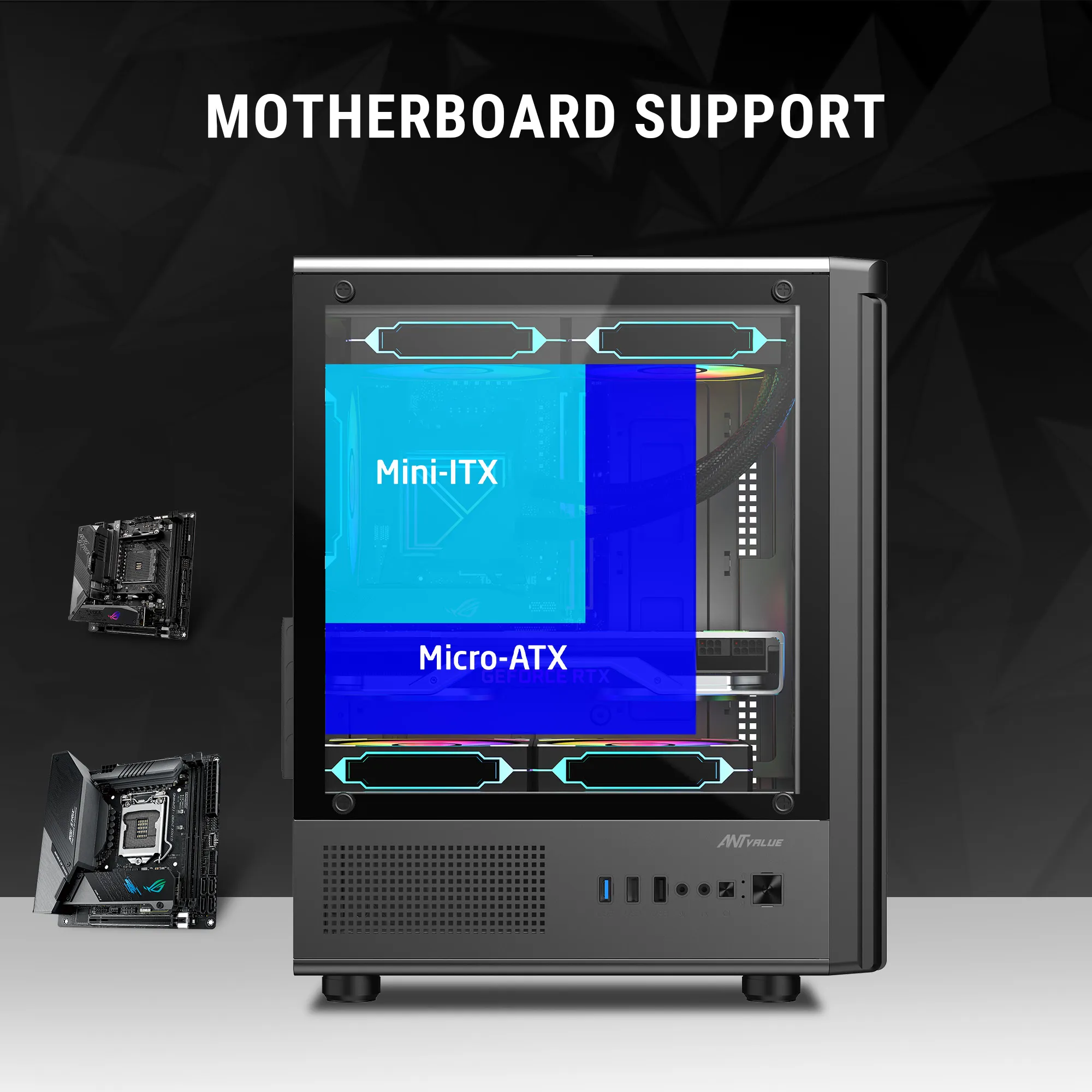 Ant Value Gaming Mid Tower Cabinet (M-ATX/ITX) VM45 view 7